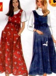 7445 MATERNITY LONG  EZ EMPIRE  MATERNITY JUMPER PATTERN XS-XL